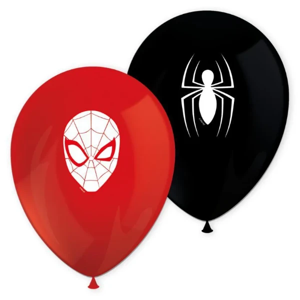 Latexové balonky Spiderman World of Webs 28 cm, 8 ks