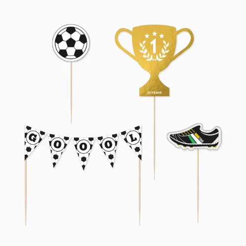 Levně Dekorace na dort Fotbal 4 ks