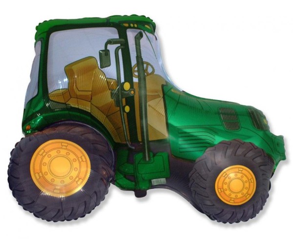 Fóliový balonek traktor zelený 94 × 75 cm