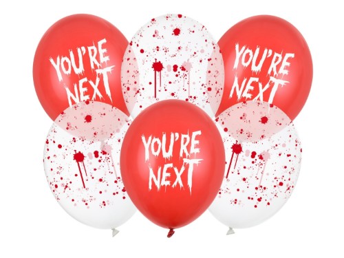 Levně Latexové balonky You're Next krvavý mix 30 cm, 6 ks
