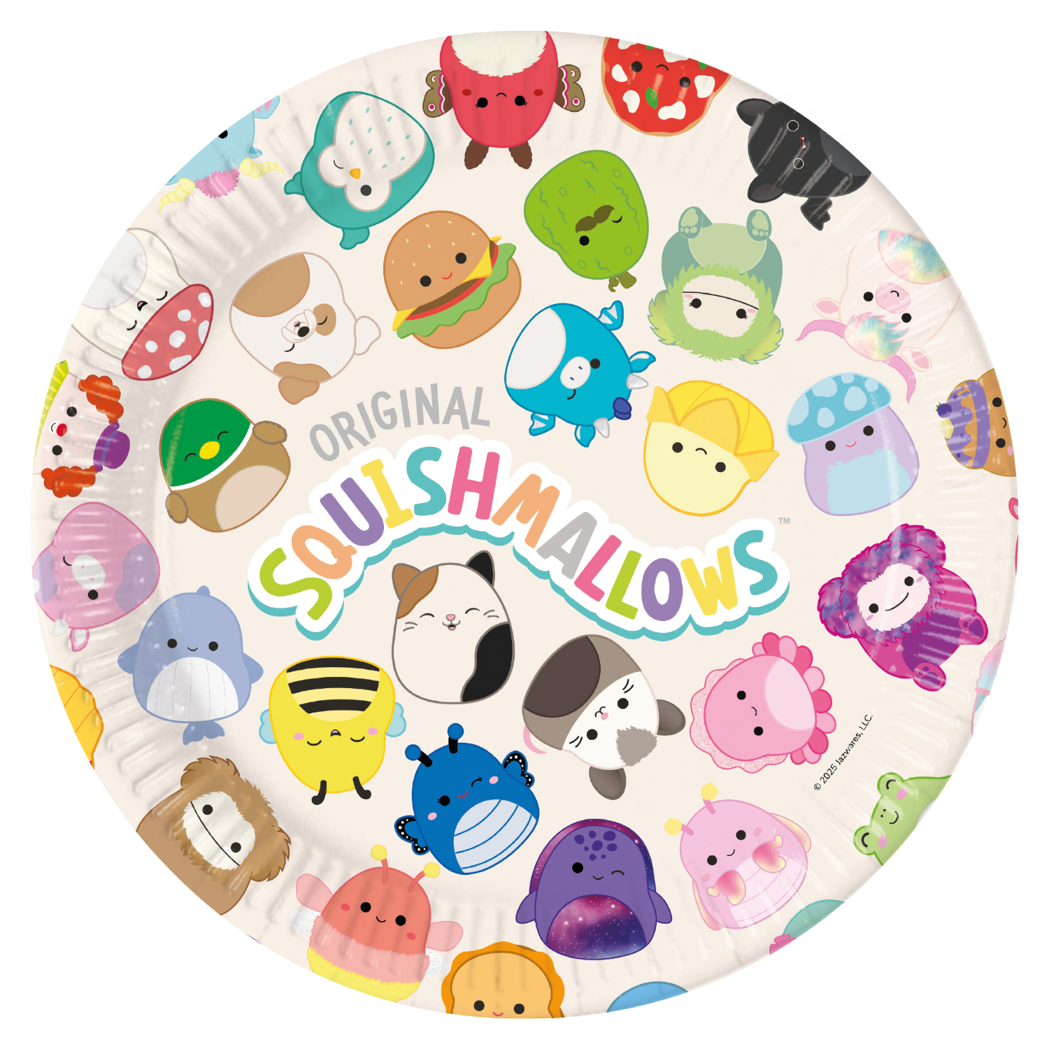 Levně Papírové talíře Squishmallows 23 cm, 8 ks