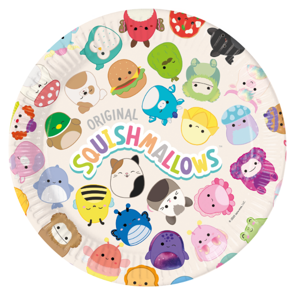 Papírové talíře Squishmallows 23 cm, 8 ks