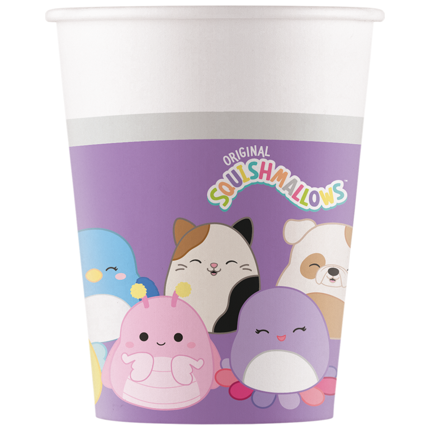 Levně Papírové kelímky Squishmallows 200 ml, 8 ks