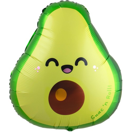 Levně Fóliový balonek avokádo Kawaii - 52 x 60 cm