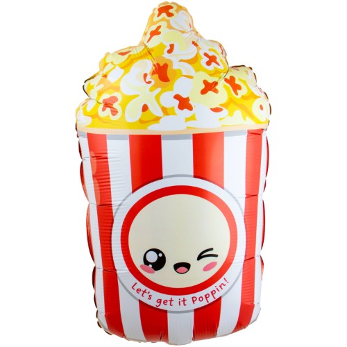 Levně Fóliový balonek popcorn Kawaii 37 x 60 cm