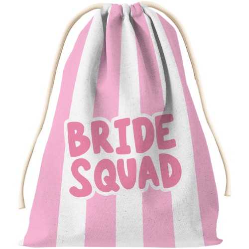 Levně Dárkový vak Bride Squad She Said Yaasss růžovo-bílý