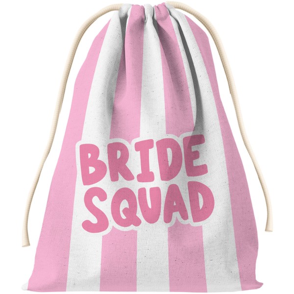 Dárkový vak Bride Squad She Said Yaasss růžovo-bílý