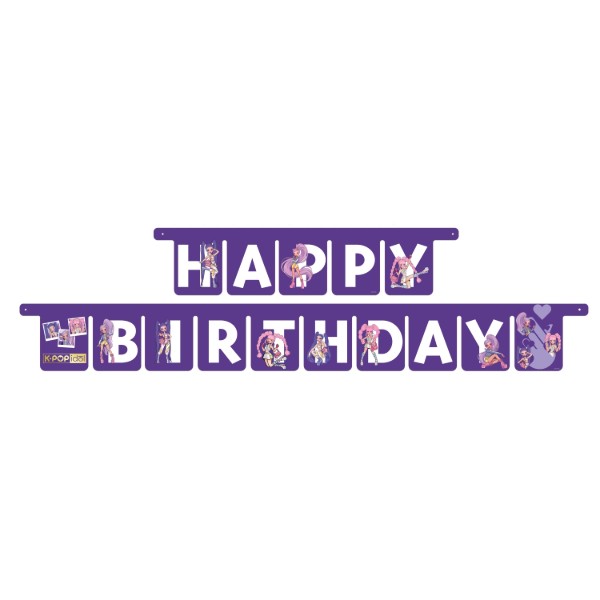 Papírová girlanda Happy Birthday K-Pop Idol