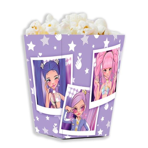 Papírové krabičky na popcorn K-Pop Idol, 12 ks