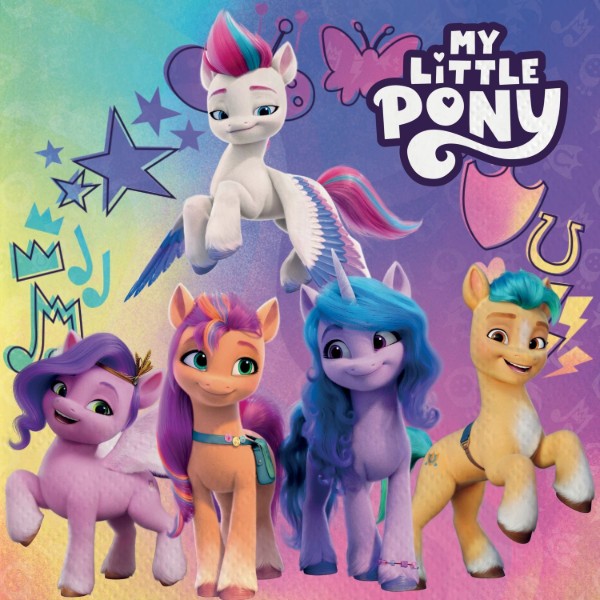 Papírové ubrousky My Little Pony 33 x 33 cm, 20 ks