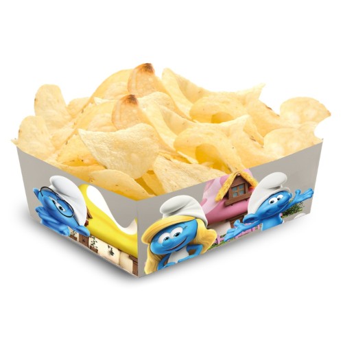 Levně Papírové misky na snacky Šmoulové, 12 ks