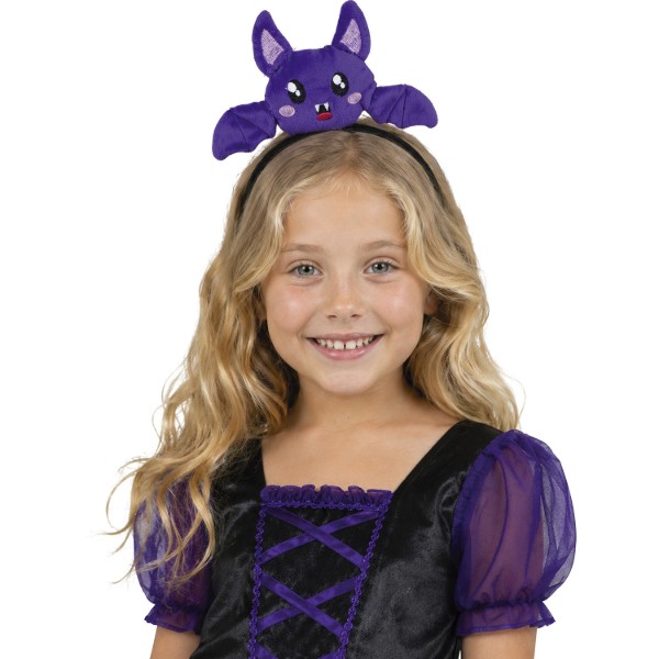 Čelenka plyšový netopýr Halloween