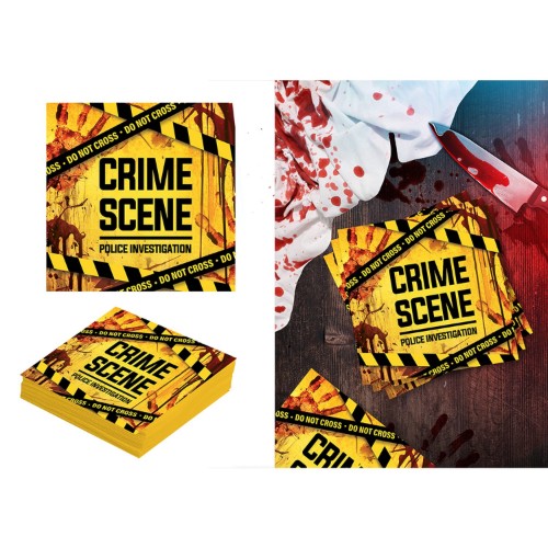 Papírové ubrousky Crime Scene 16 x 16 cm, 20 ks