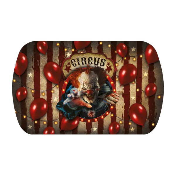 Plastový podnos Strašidelný cirkus – klaun, 39 x 24 cm