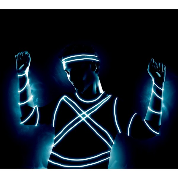 Bílá LED světelná šňůra 5 m na baterie