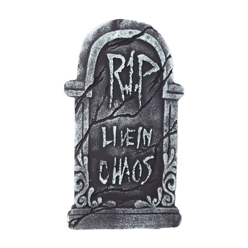 Dekorační náhrobek RIP Live in Chaos 43 cm