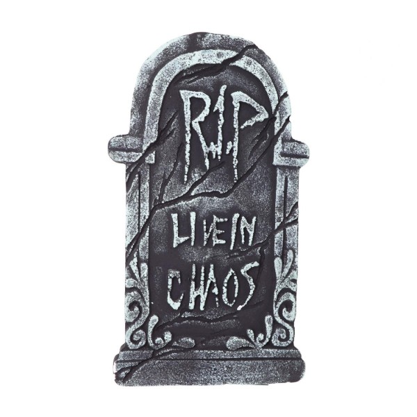 Dekorační náhrobek RIP Live in Chaos 43 cm