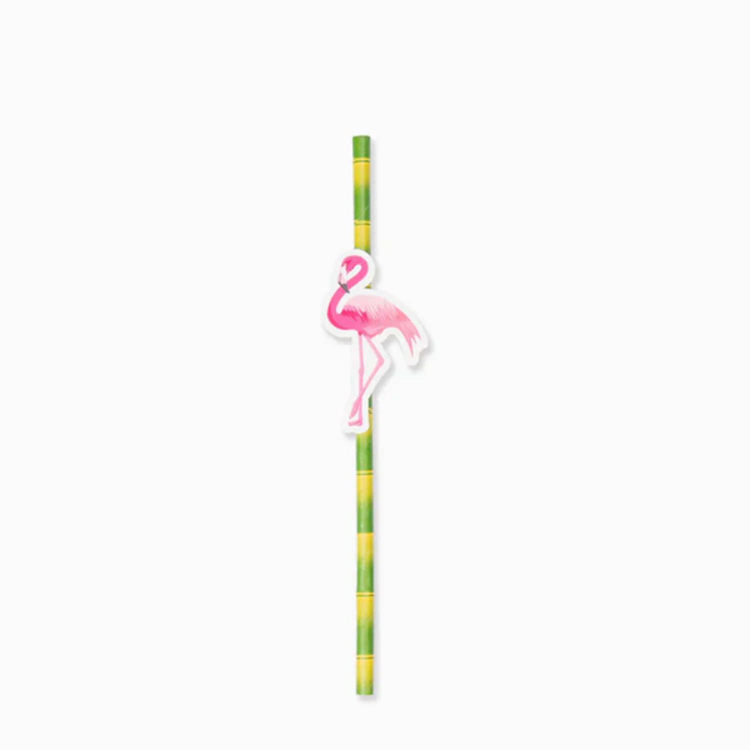 Levně Papírová brčka Plameňák 20 cm, 8 ks