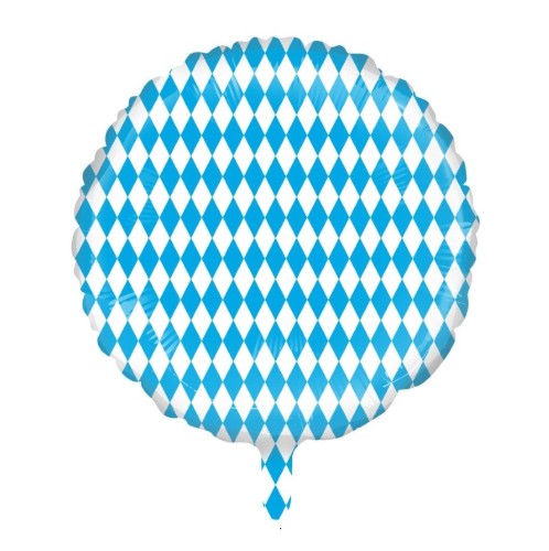 Levně Fóliový balonek Oktoberfest Bavaria s bavorským vzorem 45 cm