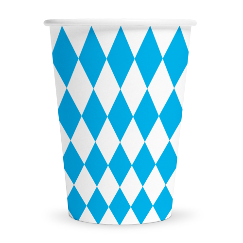 Levně Papírové kelímky Bavaria modré 210 ml, 8 ks