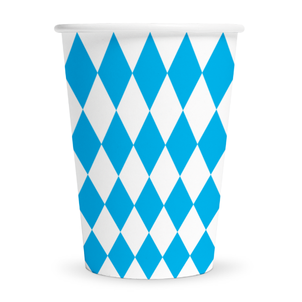 Papírové kelímky Bavaria modré 210 ml, 8 ks