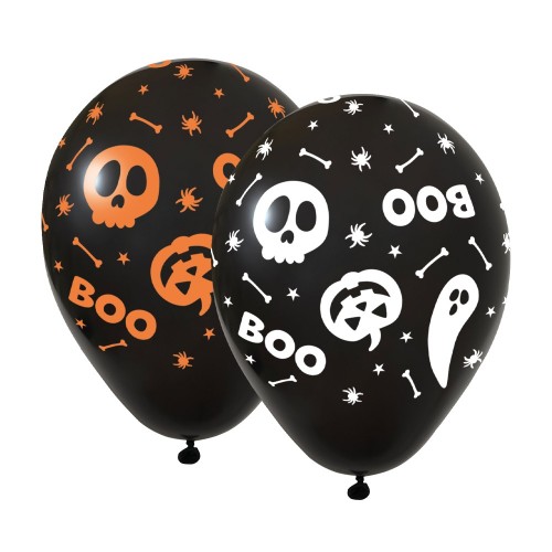 Levně Balonky s potiskem Halloweenská Dýně, 30cm - 5 ks