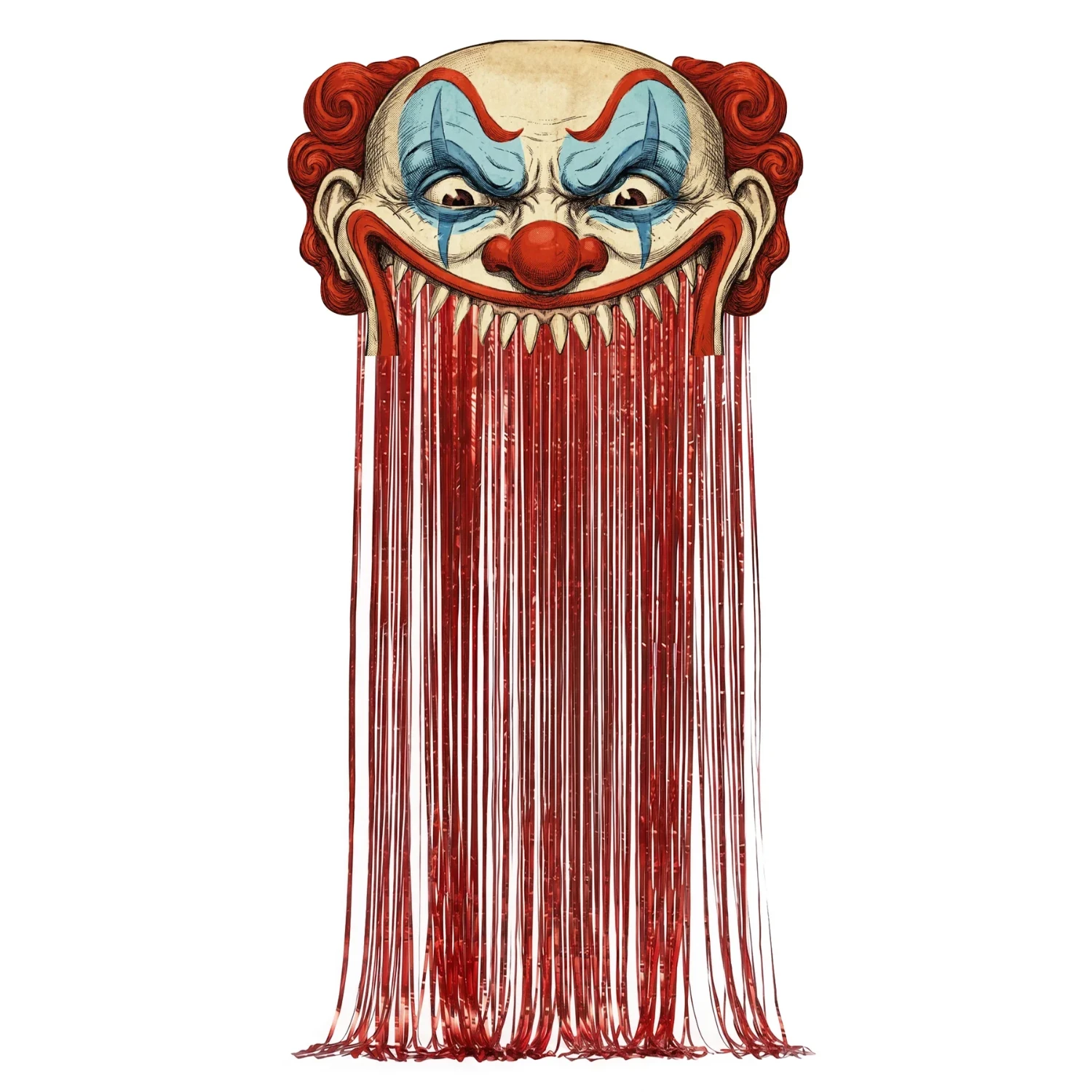 Levně Dveřní dekorace Halloween Freak Show – Klaun, 89 × 145 cm