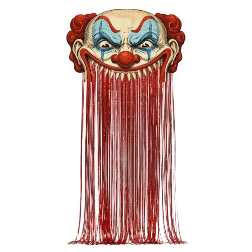 Dveřní dekorace Halloween Freak Show – Klaun, 89 × 145 cm