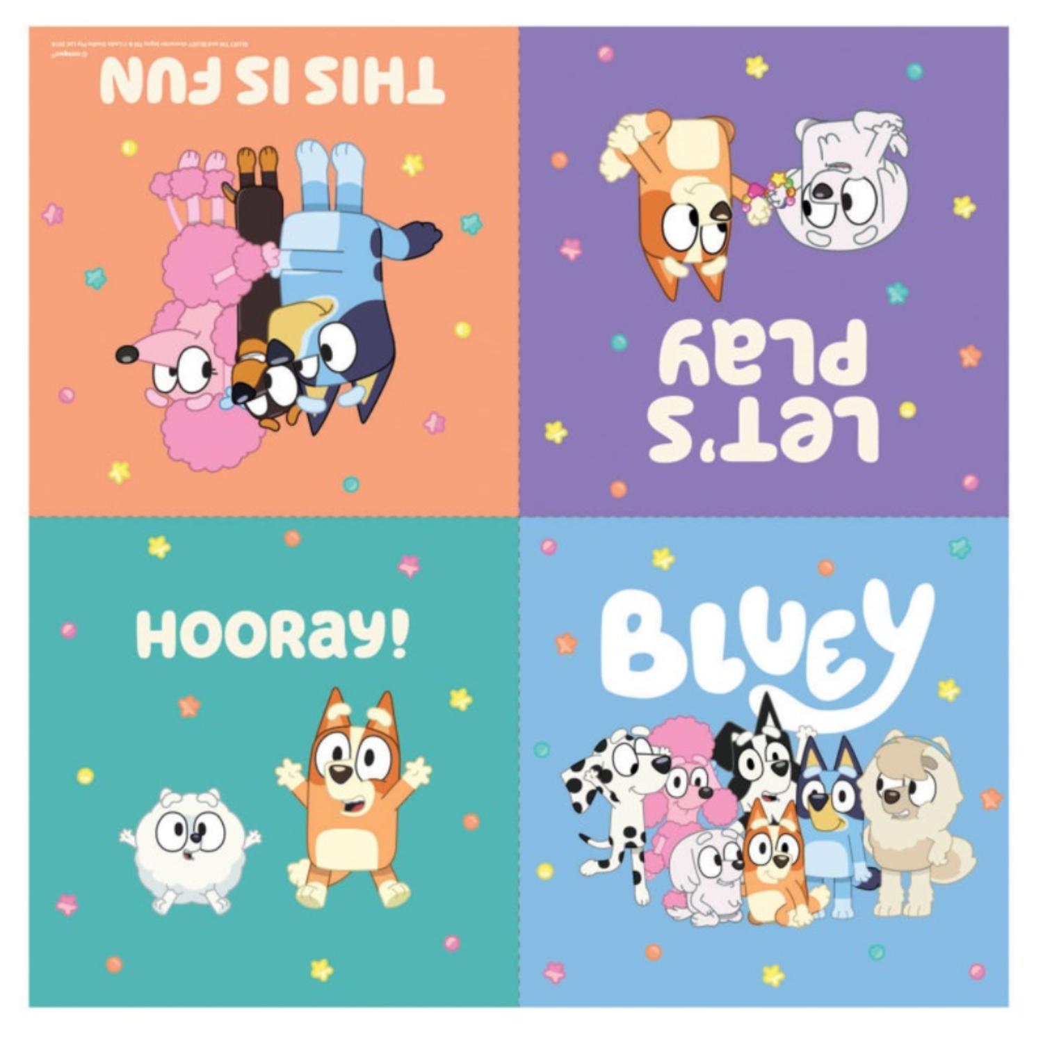 Levně Papírové ubrousky Bluey Hooray – 33 × 33 cm, 16 ks