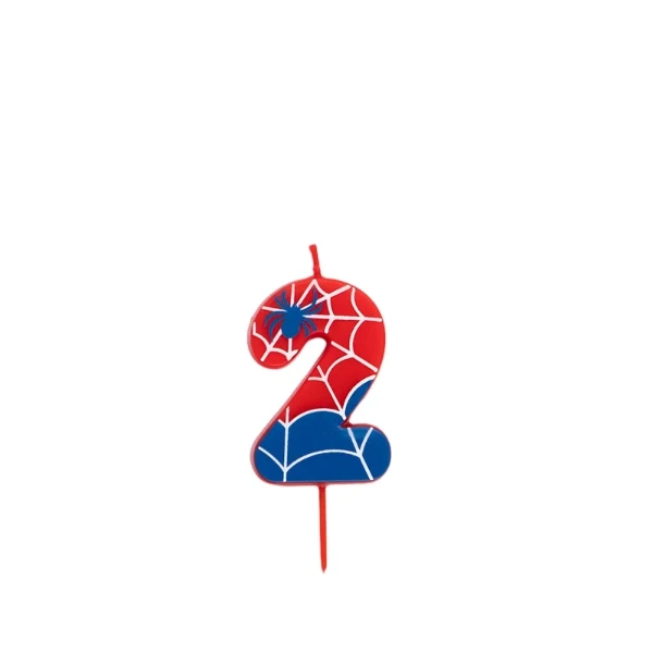 Dortová svíčka číslo 2 Spider – 6 cm