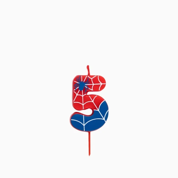 Dortová svíčka číslo 5 Spider – 6 cm