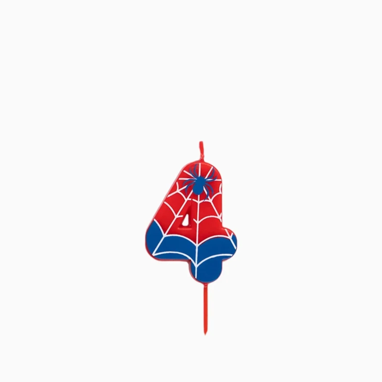 Levně Dortová svíčka číslo 4 Spider – 6 cm