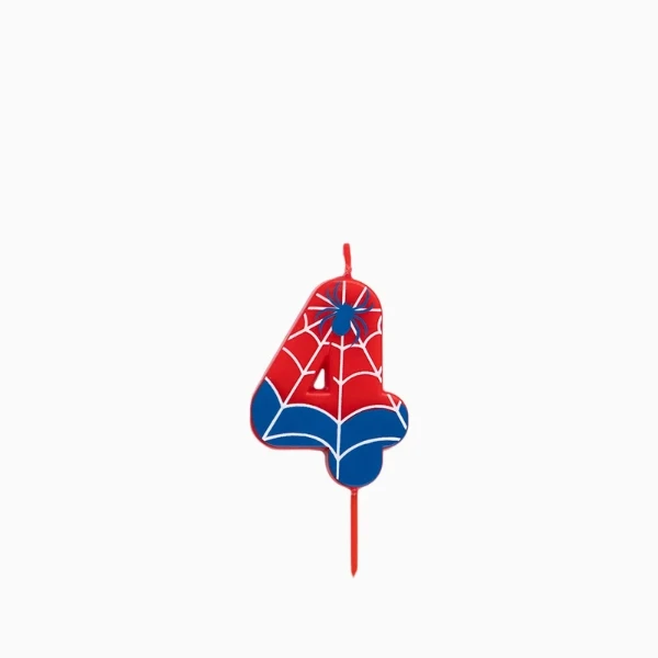 Dortová svíčka číslo 4 Spider – 6 cm