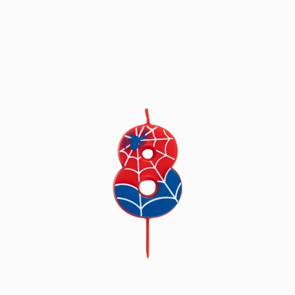 Dortová svíčka číslo 8 Spider – 6 cm