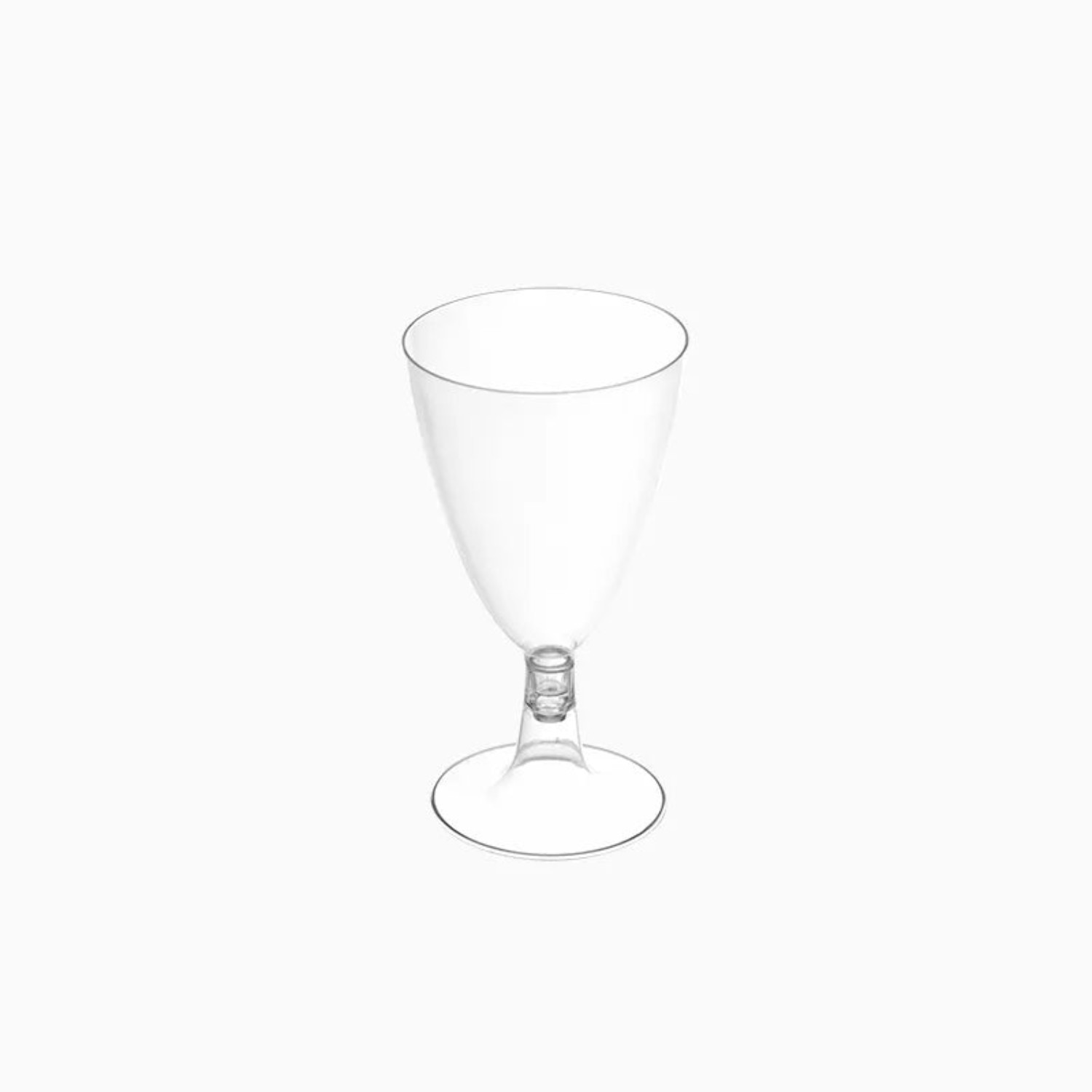 Levně Plastové sklenky na víno a vodu – transparentní, 170 ml, 3 ks