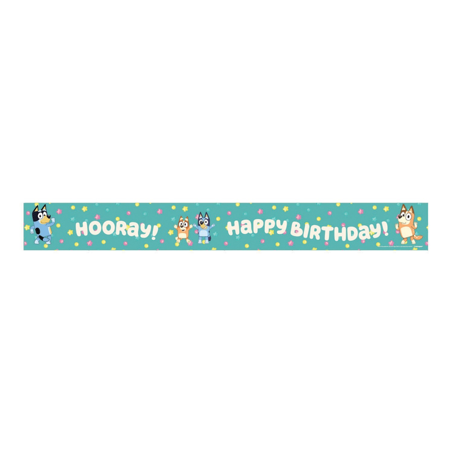 Levně Narozeninový banner Bluey Hooray! Happy Birthday – 1,8 m