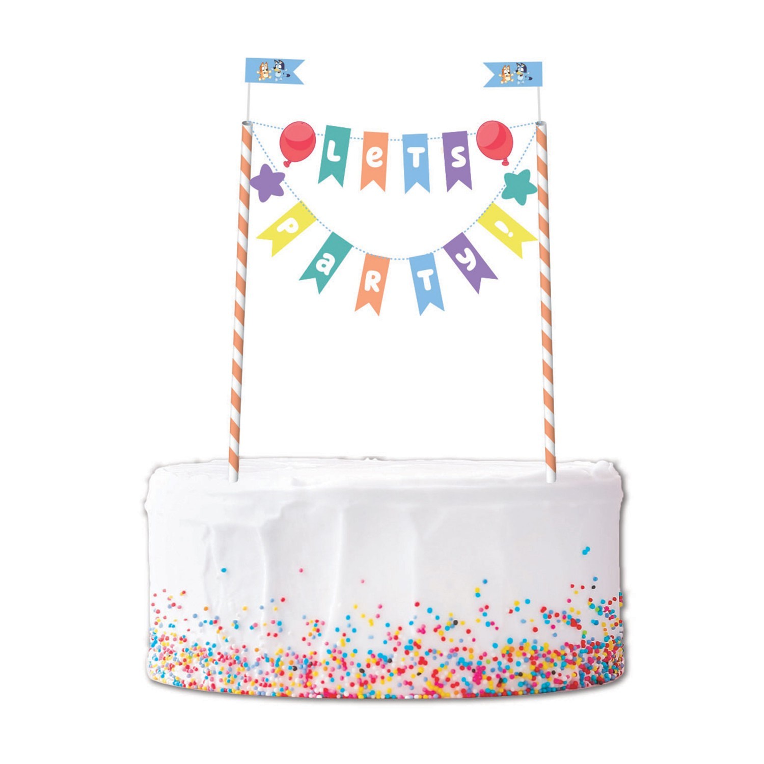 Levně Zápich na dort Bluey Let’s Party! – girlanda Hooray
