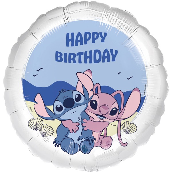 Fóliový balonek Stitch a Angel Happy Birthday – 45 cm