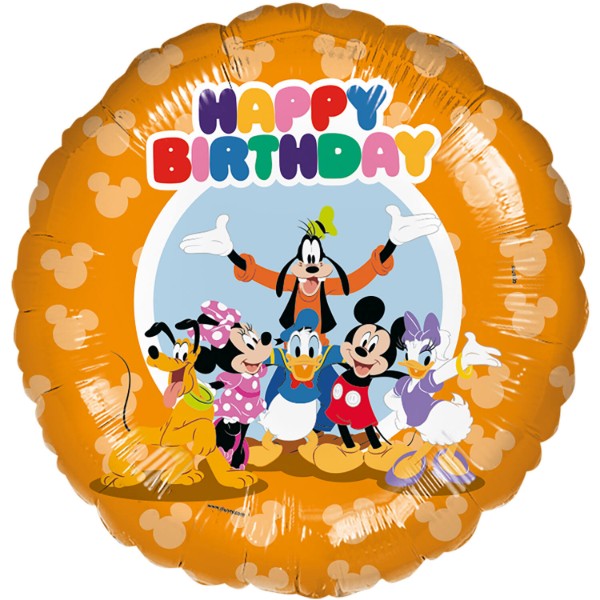 Fóliový balonek Mickey Mouse a přátelé Happy Birthday – 45 cm