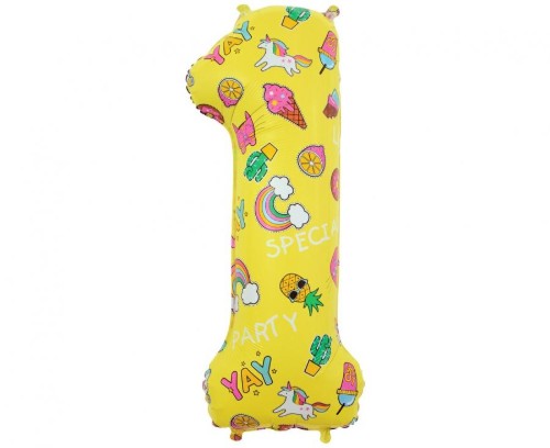 Foliová číslice letní párty 1 – 78 cm