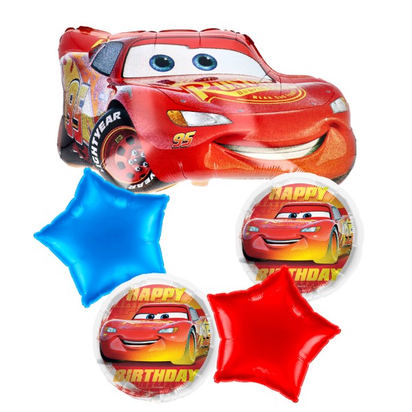 Sada foliových balonků Cars, 5 ks