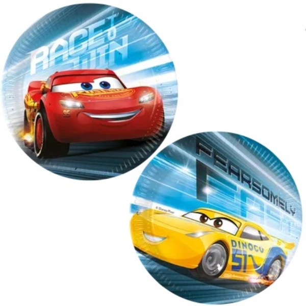 Talíře papírové EKO Auta - Cars 20 cm, 8 ks