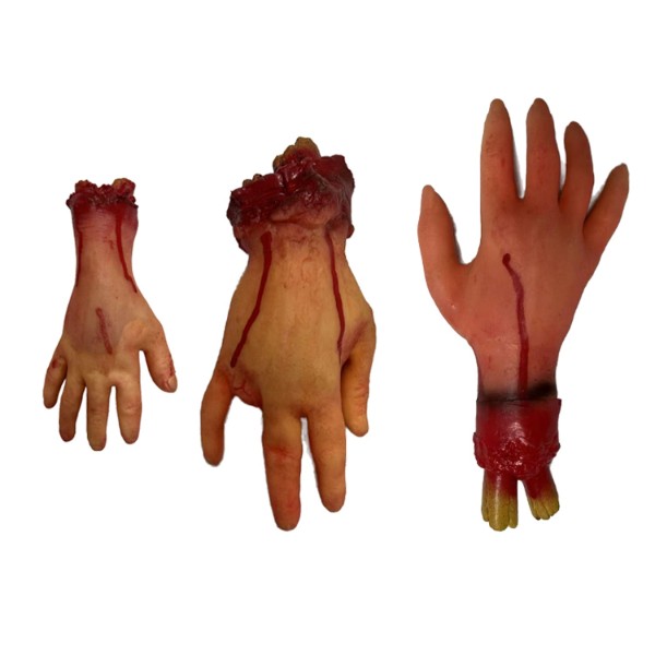 Halloween dekorace Krvavá useknutá ruka - různé druhy