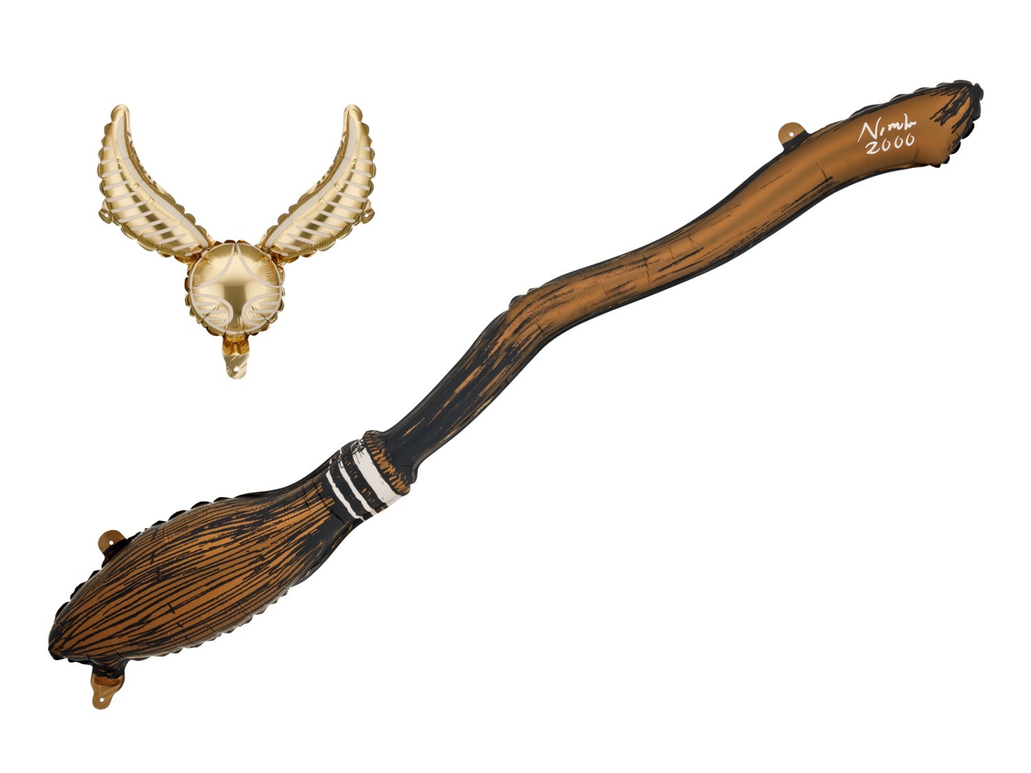 Levně Sada fóliových balónků Harry Potter Nimbus 2000 a Zlatonka – 2 ks