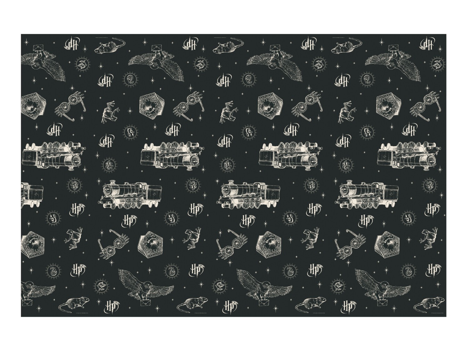 Levně Papírový ubrus Harry Potter černý – 120 × 180 cm