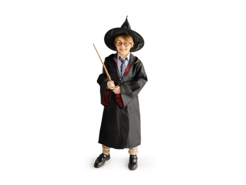 Dětský plášť kouzelníka s kapucí – pro výšku 140–158 cm