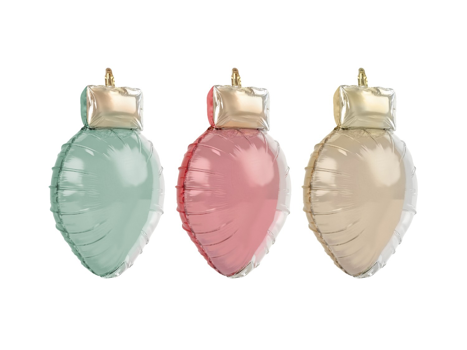 Levně Sada fóliových balónků Vánoční žárovky – 3 ks, 34 × 55 cm