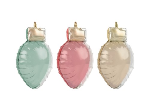 Sada fóliových balónků Vánoční žárovky – 3 ks, 34 × 55 cm