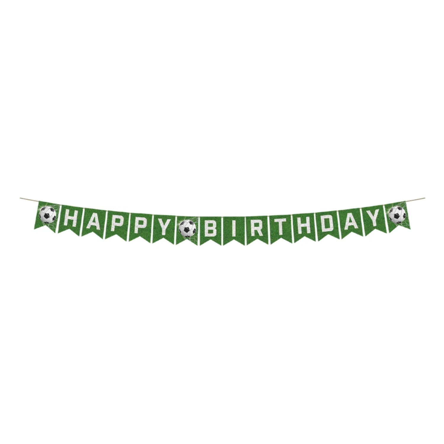 Levně Papírová girlanda Happy Birthday – Fotbal, 6 m