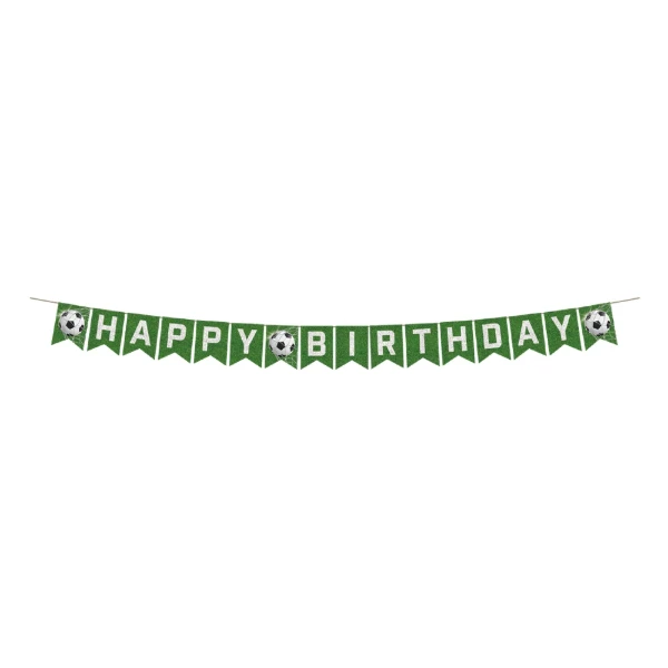 Papírová girlanda Happy Birthday – Fotbal, 6 m